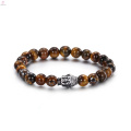 Bijoux de bracelet de Bouddha de pierre d&#39;oeil de tigre d&#39;acier inoxydable